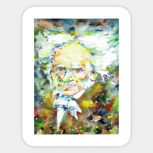 ARTHUR SCHOPENHAUER - watercolor portrait.1 Sticker